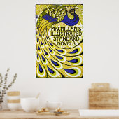 Peacock Art Nouveau Poster Print -  (Keuken)