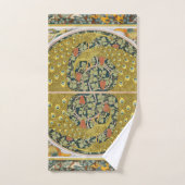 Peacock Art Nouveau Stijl rond ingewikkeld ontwerp Bad Handdoek (Handdoek)