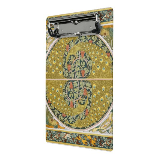 Peacock Art Nouveau Stijl rond ingewikkeld ontwerp Mini Klembord (Angled2)