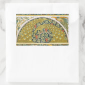 Peacock Art Nouveau Stijl rond ingewikkeld ontwerp Rechthoekige Sticker (Tas)