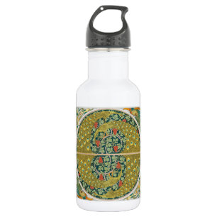 Peacock Art Nouveau Stijl rond ingewikkeld ontwerp Waterfles