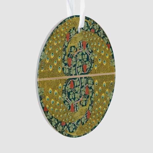 Peacock Art Nouveau Style rond design complexe (devant)
