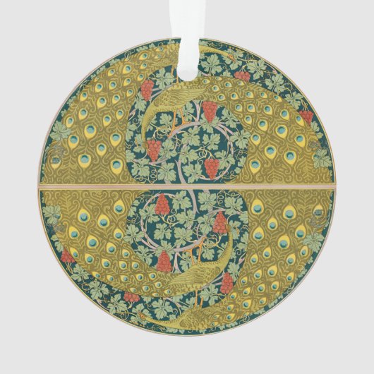 Peacock Art Nouveau Style rond design complexe (dos)