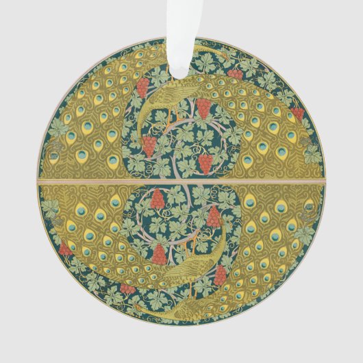 Peacock Art Nouveau Style rond design complexe (devant)