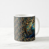 Peacock Art nouveau sur Ivy Coffee Mug 2 (Devant droit)