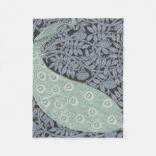 Peacock Art Nouveau Vogel Classic Fleece Deken