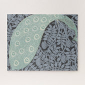 Peacock Art Nouveau Vogel Classic Legpuzzel (Horizontaal)