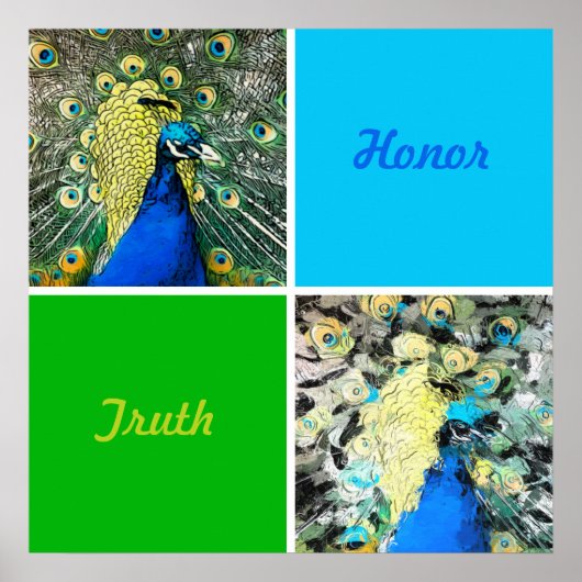 Peacock Art Poster (Voorkant)