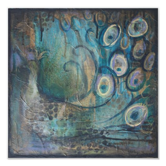 Peacock Art Print Foto Afdruk (Voorkant)