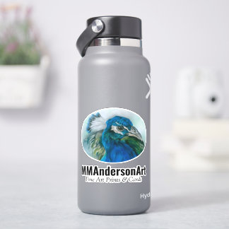 Peacock Art Text Sticker