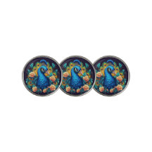 Peacock Avec Roses Peach