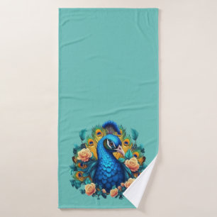 Peacock Avec Roses Peach
