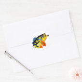 Peacock Bass 3 Ronde Sticker (Envelop)