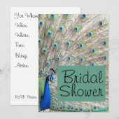 Peacock Bird Bridal Shower Kaart (Voorkant / Achterkant)