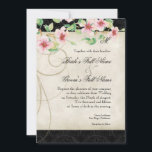 Peacock Bird Cage - Faire-part de mariage<br><div class="desc">C'est une invitation très amusante et élégante. Doté de branches fleuries stylisées et de couleur pastel, un paon vintage perché sur une cage d'oiseau dessinée à la main avec des tourbillons peints à la main dans l'arrière - plan. L'arrière - plan de parchemin lacé est également une oeuvre d'art originale...</div>