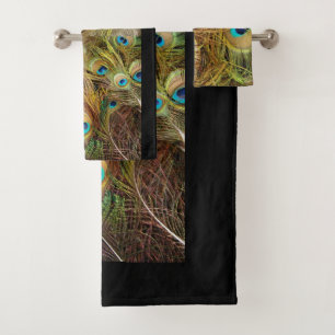Peacock Bird Feathers Animals Bath Towel Set Bad Handdoek