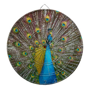 Peacock Bird met Royal Plumage on Display Dartbord