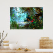 Peacock Bird Photo Nature Wall Poster (Cuisine)