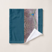 Peacock Bird Wildlife Feathers Blauwgroen Bath Tow Bad Handdoek (Wasdoekje)