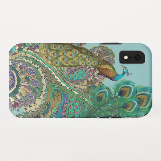 Peacock Birdcage Damask Coque iTouch (Dos (Horizontal))