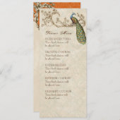  Peacock Black, menukaart (Voorkant / Achterkant)