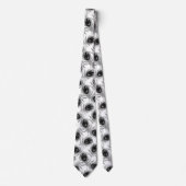 Peacock Black White Mannen Necktie Stropdas (Voorkant)