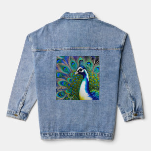 Peacock blanc bleu et vert Piebald