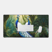 Peacock blanc et bleu majestueux en forêt (Clavier et souris)