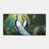 Peacock blanc et bleu majestueux en forêt (Recto)