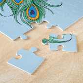 Peacock Blauwe Lotus Bloem Henna Legpuzzel (Zijkant)