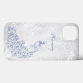 Peacock bleu clair Personnalisé iPhone X coque (Verso (horizontal))
