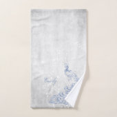 Peacock bleu clair Serviettes de bain personnalisé (Serviette à main)