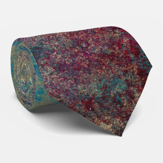 Peacock bleu violet Cravate Abstrait cravate (Roulé)
