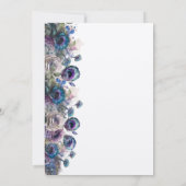 Peacock Bloemen Thema Save The Date Uitnodiging (Achterkant)