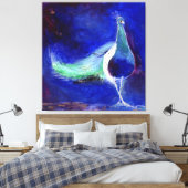 Peacock Blue 2013 Canvas Afdruk (Insitu (Slaapkamer))