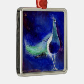Peacock Blue 2013 Metalen Ornament (Rechts)