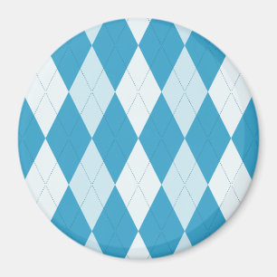 Peacock Blue Argyle Small Diamond Shape Magneet