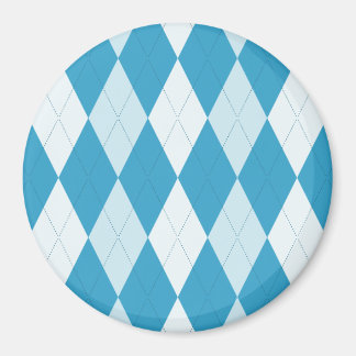 Peacock Blue Argyle Small Diamond Shape Magneet