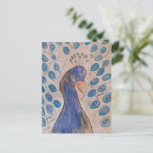 Peacock Blue Briefkaart (Staand voorkant)