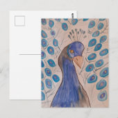 Peacock Blue Briefkaart (Voorkant / Achterkant)