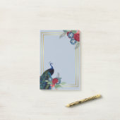 Peacock Blue Burgundy Winter Fall Wedding Post-it® Notes (Op bureau)