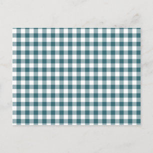 Peacock Blue (Donker Blauwgroen of Aqua) en White Briefkaart