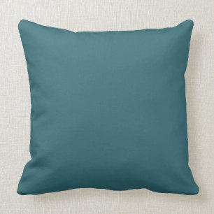Peacock Blue (donkerblauw of diep Aqua) Solid Colo Kussen