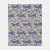 Peacock Blue Fleece Deken (Voorkant)