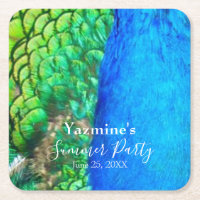 Peacock Blue Green Feather Texture Summer Vibes