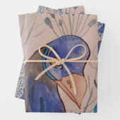 Peacock Blue Inpakpapier Vel (In situ)