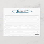 Peacock Blue ketched Kitchen Tools Recipcards Briefkaart (Achterkant)