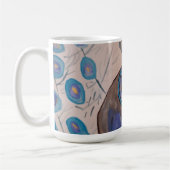 Peacock Blue Koffiemok (Links)