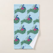 Peacock Blue Lotus Fleur Henné (Serviette à main)