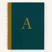 Peacock Blue Monogram Art Sketchbook Carnet Cadeau (Devant)